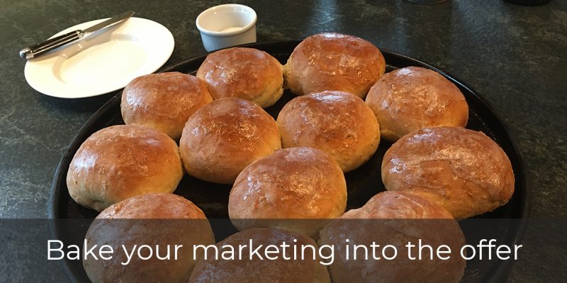 bake your marketing into the offer