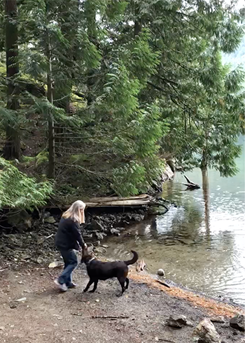 mary ann and rollo at mountain lake